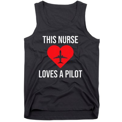 This Nurse Loves A Pilot Cute Couple Tank Top