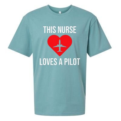 This Nurse Loves A Pilot Cute Couple Sueded Cloud Jersey T-Shirt