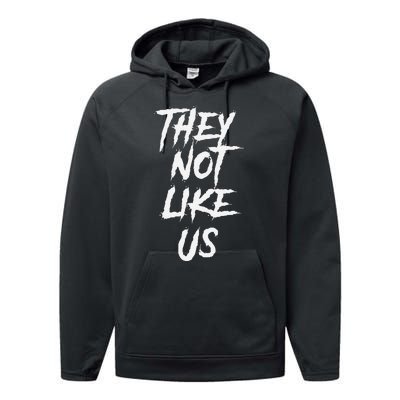 They Not Like Us Bold Statement Performance Fleece Hoodie