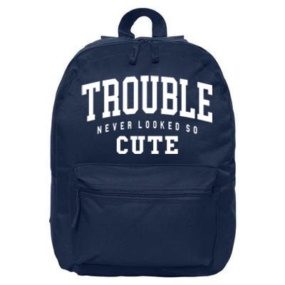 Trouble Never Looked So Cute 16 in Basic Backpack