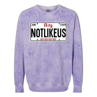 They Not Like Us Ca License Plate Hip Hop Lover Colorblast Crewneck Sweatshirt