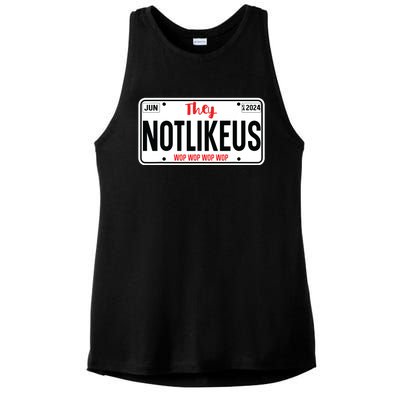 They Not Like Us Ca License Plate Hip Hop Lover Ladies PosiCharge Tri-Blend Wicking Tank