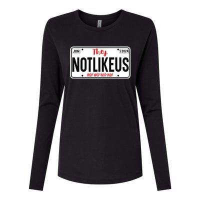 They Not Like Us Ca License Plate Hip Hop Lover Womens Cotton Relaxed Long Sleeve T-Shirt