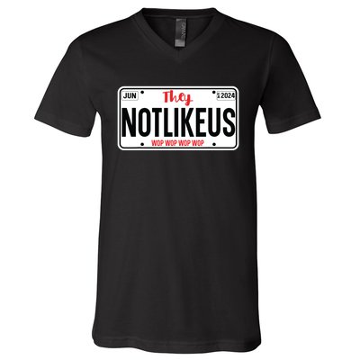 They Not Like Us Ca License Plate Hip Hop Lover V-Neck T-Shirt