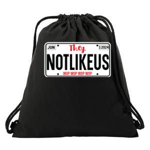 They Not Like Us Ca License Plate Hip Hop Lover Drawstring Bag