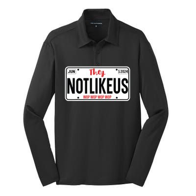 They Not Like Us Ca License Plate Hip Hop Lover Silk Touch Performance Long Sleeve Polo