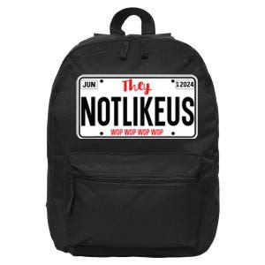 They Not Like Us Ca License Plate Hip Hop Lover 16 in Basic Backpack