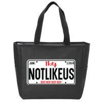 They Not Like Us Ca License Plate Hip Hop Lover Zip Tote Bag