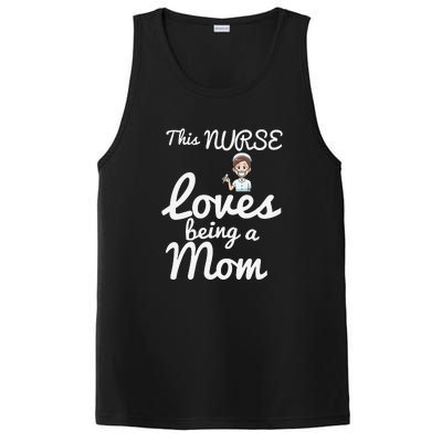 This Nurse Loves Being A Mom Gift Mother's Day PosiCharge Competitor Tank