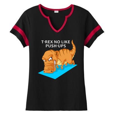 Trex No Like Pushups Ladies Halftime Notch Neck Tee