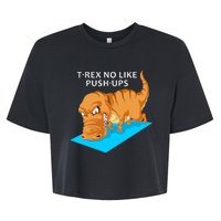 Trex No Like Pushups Bella+Canvas Jersey Crop Tee