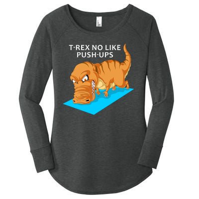 Trex No Like Pushups Women's Perfect Tri Tunic Long Sleeve Shirt