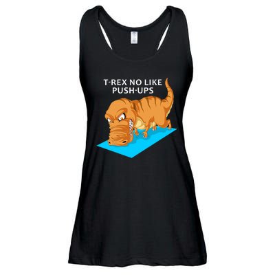 Trex No Like Pushups Ladies Essential Flowy Tank