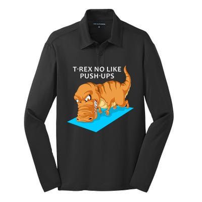 Trex No Like Pushups Silk Touch Performance Long Sleeve Polo