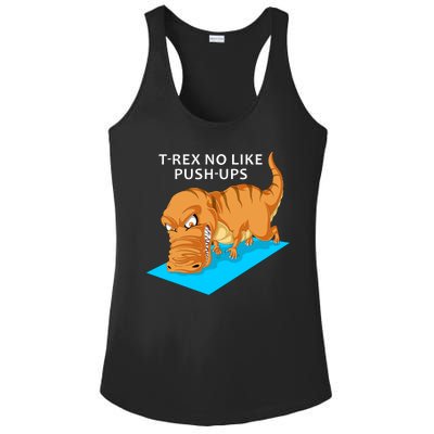 Trex No Like Pushups Ladies PosiCharge Competitor Racerback Tank