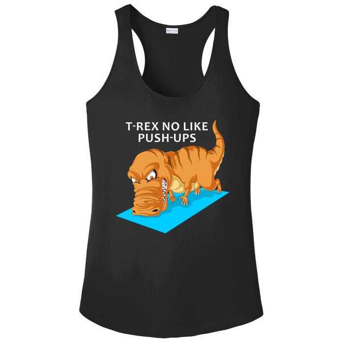 Trex No Like Pushups Ladies PosiCharge Competitor Racerback Tank