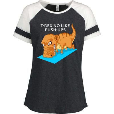 Trex No Like Pushups Enza Ladies Jersey Colorblock Tee