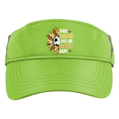 This Nana Loves Her Soccer Boy Soccer Player Grandma Nana Meaningful Gift Adult Drive Performance Visor