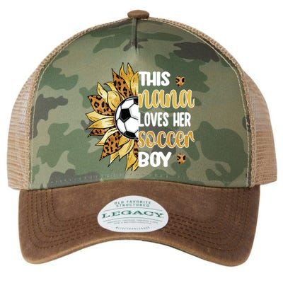 This Nana Loves Her Soccer Boy Soccer Player Grandma Nana Meaningful Gift Legacy Tie Dye Trucker Hat