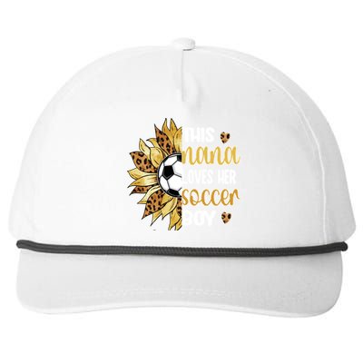 This Nana Loves Her Soccer Boy Soccer Player Grandma Nana Meaningful Gift Snapback Five-Panel Rope Hat