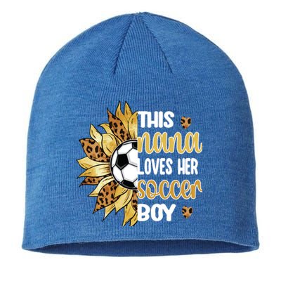 This Nana Loves Her Soccer Boy Soccer Player Grandma Nana Meaningful Gift Sustainable Beanie