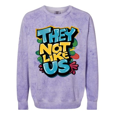 They Not Like Us Colorblast Crewneck Sweatshirt