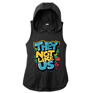 They Not Like Us Ladies PosiCharge Tri-Blend Wicking Draft Hoodie Tank