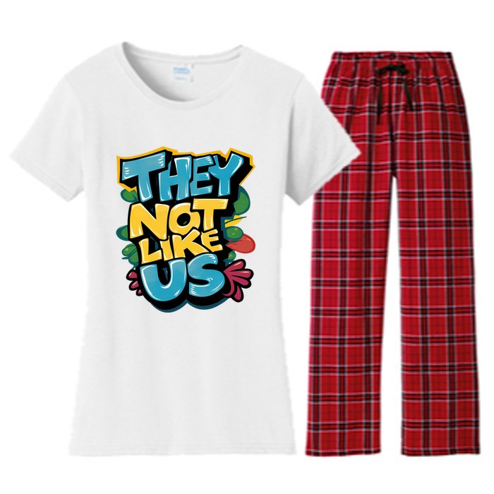 They Not Like Us Women's Flannel Pajama Set