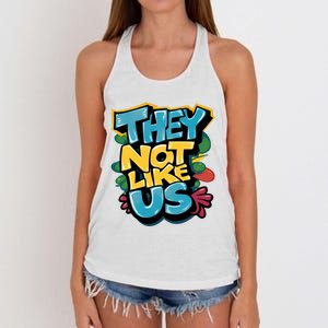 They Not Like Us Women's Knotted Racerback Tank