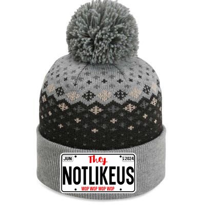 They Not Like Us  Ca License Plate Hip Hop Lover The Baniff Cuffed Pom Beanie