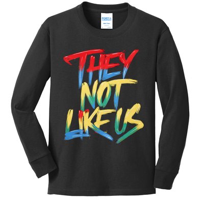 They Not Like Us Kids Long Sleeve Shirt