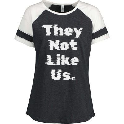 They Not Like Us Bold Statement Enza Ladies Jersey Colorblock Tee