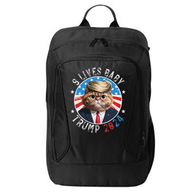 Trump Nine Lives Baby Funny Cat In Suite Trump 9 Lives Baby City Backpack