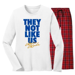 They Not Like Us Simeon Women's Long Sleeve Flannel Pajama Set 