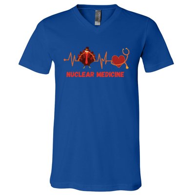 Thanksgiving Nuclear Medicine Doctor Stethoscope Turkey Gift V-Neck T-Shirt