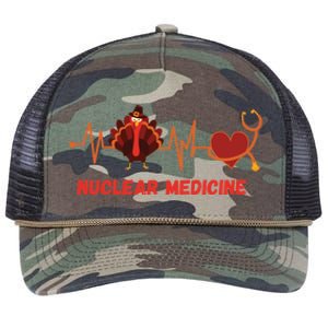 Thanksgiving Nuclear Medicine Doctor Stethoscope Turkey Gift Retro Rope Trucker Hat Cap