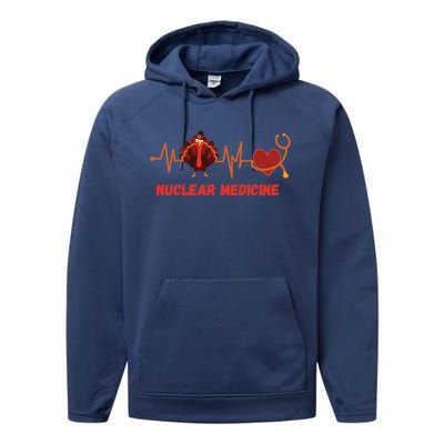 Thanksgiving Nuclear Medicine Doctor Stethoscope Turkey Gift Performance Fleece Hoodie