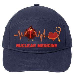 Thanksgiving Nuclear Medicine Doctor Stethoscope Turkey Gift 7-Panel Snapback Hat