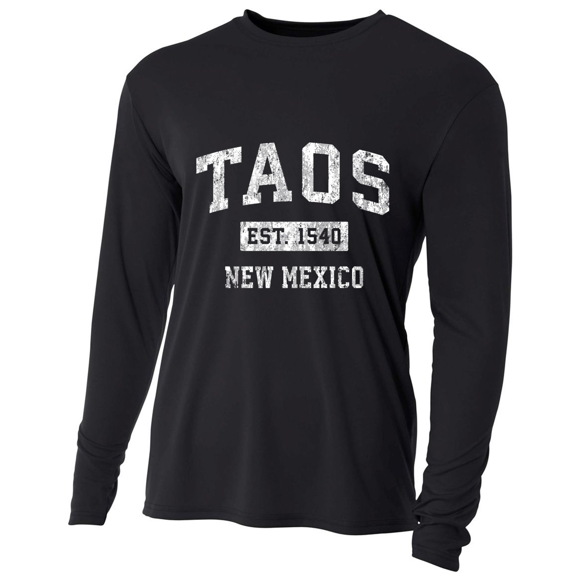 Taos New Mexico Nm Vintage Sports Cooling Performance Long Sleeve Crew