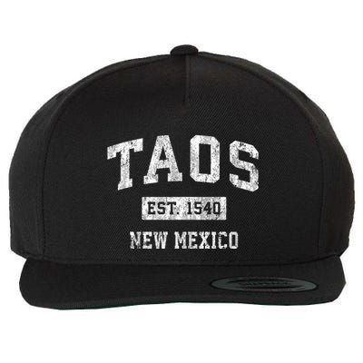 Taos New Mexico Nm Vintage Sports Wool Snapback Cap