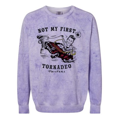 Twisters Not My First Tornadeo Twisters 2024 Colorblast Crewneck Sweatshirt