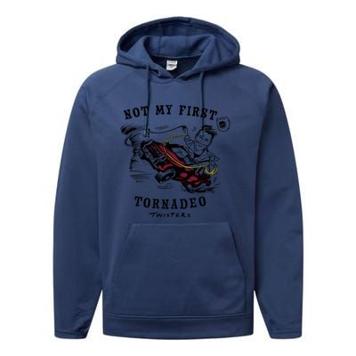 Twisters Not My First Tornadeo Twisters 2024 Performance Fleece Hoodie