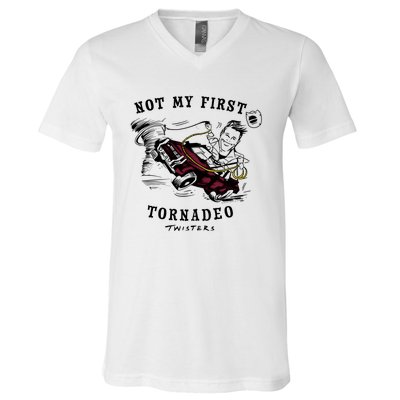 Twisters Not My First Tornadeo Twisters 2024 V-Neck T-Shirt