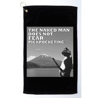 The Naked Man Does Not Fear Pickpocketing Samurai Cat Meme Golf Towel