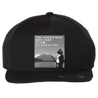 The Naked Man Does Not Fear Pickpocketing Samurai Cat Meme Wool Snapback Cap
