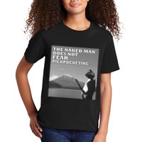 The Naked Man Does Not Fear Pickpocketing Samurai Cat Meme Kids T-Shirt