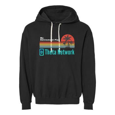 Theta Network My Retirement Plan Blockchain Crypto DeFi Garment-Dyed Fleece Hoodie