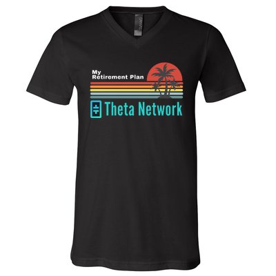 Theta Network My Retirement Plan Blockchain Crypto DeFi V-Neck T-Shirt