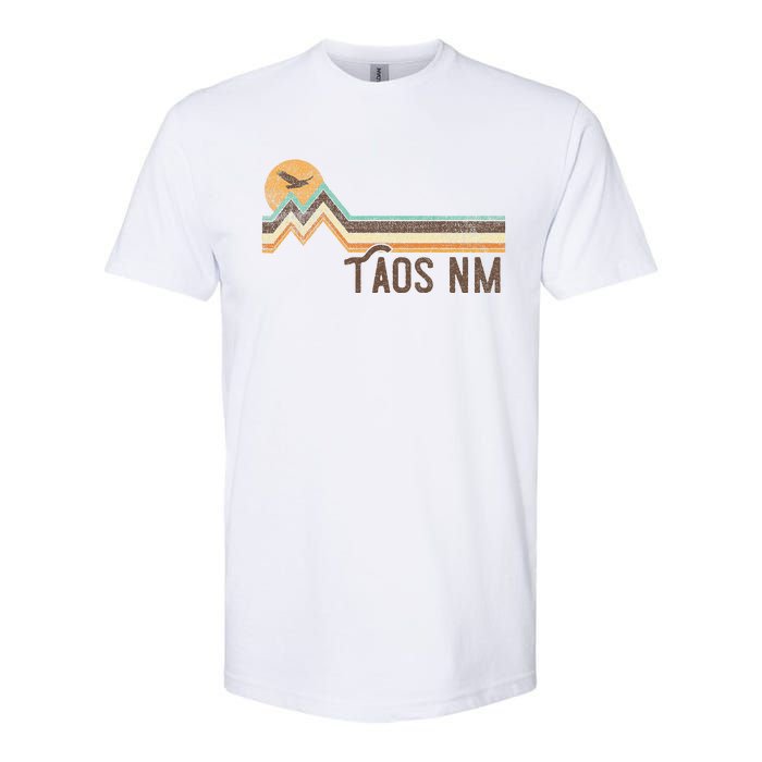 Taos New Mexico 70s 80s Retro Style Vintage Distressed Gift Softstyle CVC T-Shirt