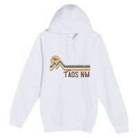 Taos New Mexico 70s 80s Retro Style Vintage Distressed Gift Premium Pullover Hoodie